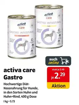 Das Futterhaus Activa care gastro Angebot