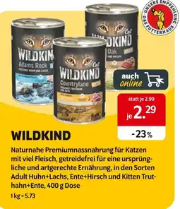 Das Futterhaus Wildkind naturnahe premiumnassnahrung für katzen Angebot