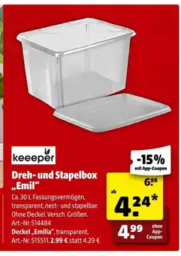 Hagebau Keeeper dreh- und stapelbox 'emil' Angebot
