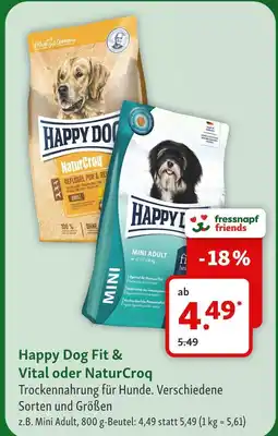 Fressnapf Happy dog fit & vital oder naturcroq Angebot