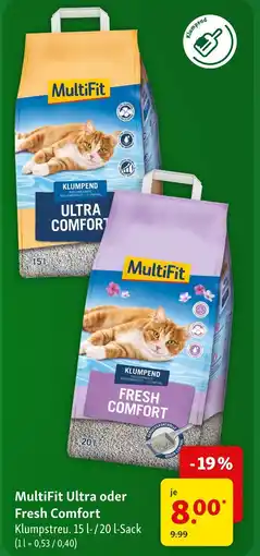 Fressnapf Multifit ultra oder fresh comfort Angebot