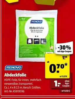 Hagebau Renovo abdeckfolie Angebot