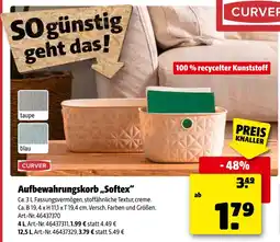 Hagebau Curver aufbewahrungskorb 'softex' 3l Angebot