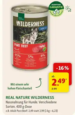 Fressnapf Real nature wilderness adult pure beef Angebot