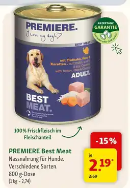 Fressnapf Premiere nassnahrung für hunde best meat Angebot