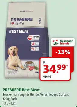 Fressnapf Premiere trockenahrung für hunde best meat Angebot