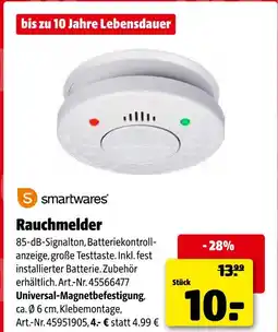 Hagebau Smartwares rauchmelder Angebot