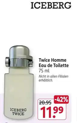 Rossmann Iceberg twice homme eau de toilette Angebot