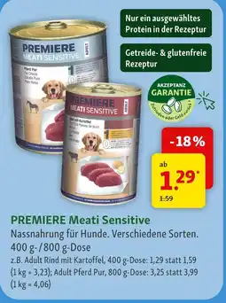 Fressnapf Premiere meati sensitive adult rind mit kartoffel Angebot