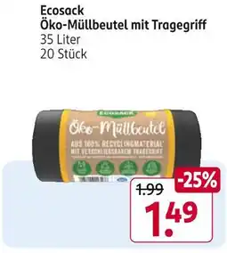 Rossmann Ecosack öko-müllbeutel mit tragegriff Angebot