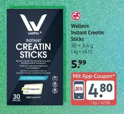Rossmann Wellmix instant creatin sticks Angebot