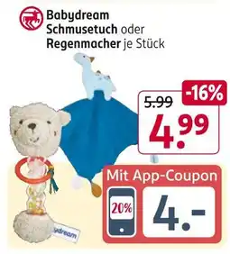 Rossmann Babydream schmusetuch oder regenmacher je stück Angebot