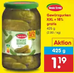 Netto Marken-Discount Beste Ernte Gewürzgurken XXL Angebot