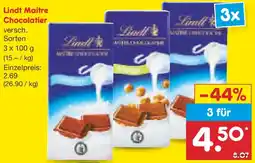 Netto Marken-Discount Lindt Maitre Chocolatier Angebot