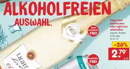 Netto Marken-Discount Faber Sekt halbtrocken oder Light Live alkoholfrei Angebot
