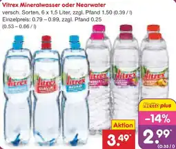 Netto Marken-Discount Vitrex Mineralwasser oder Nearwater Angebot