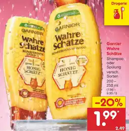 Netto Marken-Discount Garnier Wahre Schätze Shampoo oder Spülung Angebot