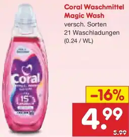 Netto Marken-Discount Coral Waschmittel Magic Wash Angebot