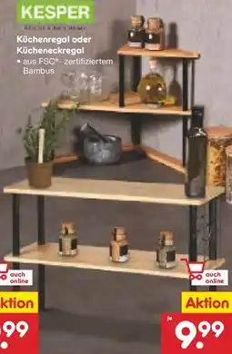 Netto Marken-Discount KESPER Küchenregal oder Kücheneckregal Angebot