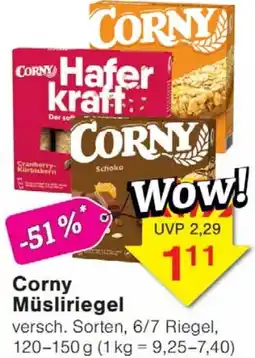 Wiglo Wunderland Corny Müsliriegel Angebot