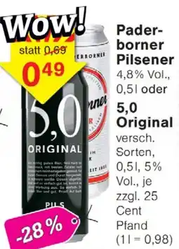 Wiglo Wunderland Paderborner Pilsener oder 5,0 Original Angebot