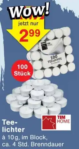 Wiglo Wunderland TIM HOME Teelichter Angebot