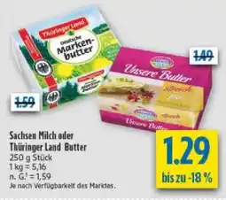 diska Sachsen Milch oder Thüringer Land Butter Angebot