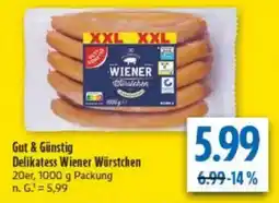 diska Gut & Günstig Delikatess Wiener Würstchen Angebot