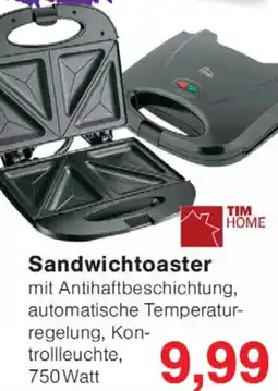 Wiglo Wunderland TIM HOME Sandwichtoaster Angebot