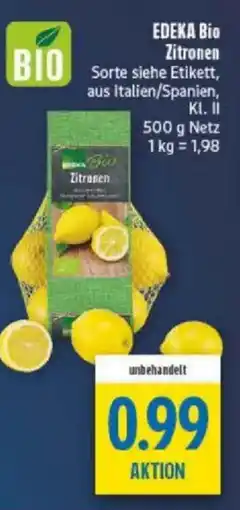 diska EDEKA Bio Zitronen Angebot