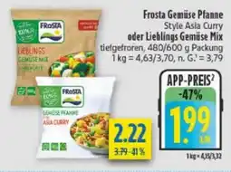 diska Frosta Gemüse Pfanne Style Asia Curry oder Lieblings Gemüse Mix Angebot