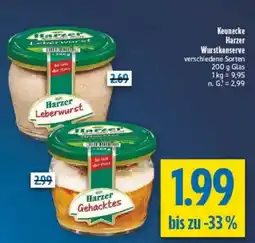 diska Keunecke Harzer Wurstkonserve Angebot