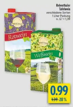 diska Rebenthaler Tafelwein Angebot