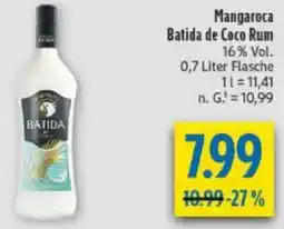 diska Mangaroca Batida de Coco Rum 16% Vol. Angebot