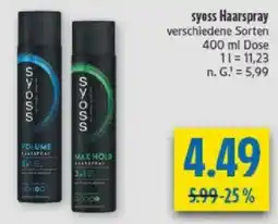 diska syoss Haarspray Angebot