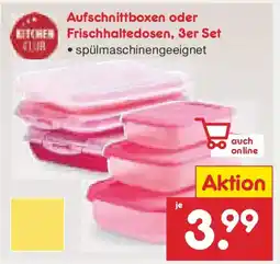 Netto Marken-Discount Aufschnittboxen oder Frischhaltedosen, 3er Set Angebot