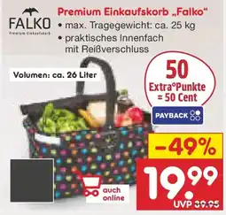 Netto Marken-Discount FALKO Premium Einkaufskorb „Falko❝ Angebot