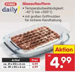 Netto Marken-Discount Glasauflaufform Angebot
