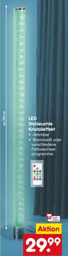 Netto Marken-Discount LED Stehleuchte Kristalleffekt Angebot