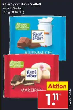 Netto Marken-Discount Ritter Sport Bunte Vielfalt Angebot