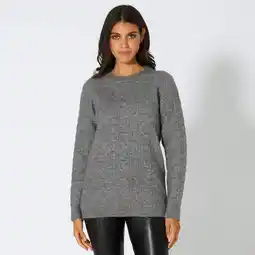 NKD Damen-Zopfstrick-Pullover mit Rundhalsausschnitt Angebot