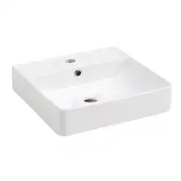toom Baumarkt Fackelmann Aufsatzhandwaschbecken eckig 'Vita' weiß 40,5 x 10 x 40,5 cm Angebot