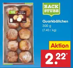 Netto Marken-Discount BACK STUBE Quarkbällchen Angebot