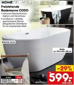 Netto Marken-Discount HOME DELUXE Freistehende Badewanne CODO Angebot