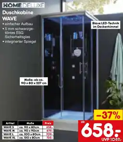 Netto Marken-Discount HOME DELUXE Duschkabine WAVE Angebot