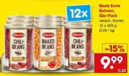 Netto Marken-Discount Beste Ernte Bohnen, 12er Pack Angebot