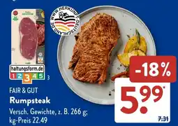 Aldi Süd FAIR & GUT Rumpsteak Angebot