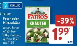 Aldi Süd PATROS Feta- oder Hirtenkäse Angebot