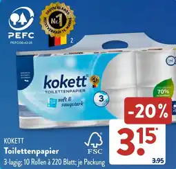 Aldi Süd KOKETT Toilettenpapier Angebot