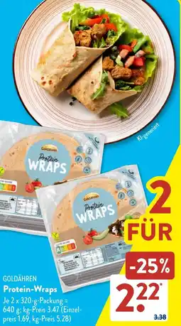 Aldi Süd GOLDÄHREN Protein-Wraps Angebot